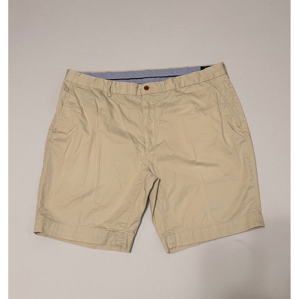 Polo Ralph Lauren Classic Fit Chino Shorts Mens 40 Tan Khaki Cotton 9" Inseam - Picture 1 of 8